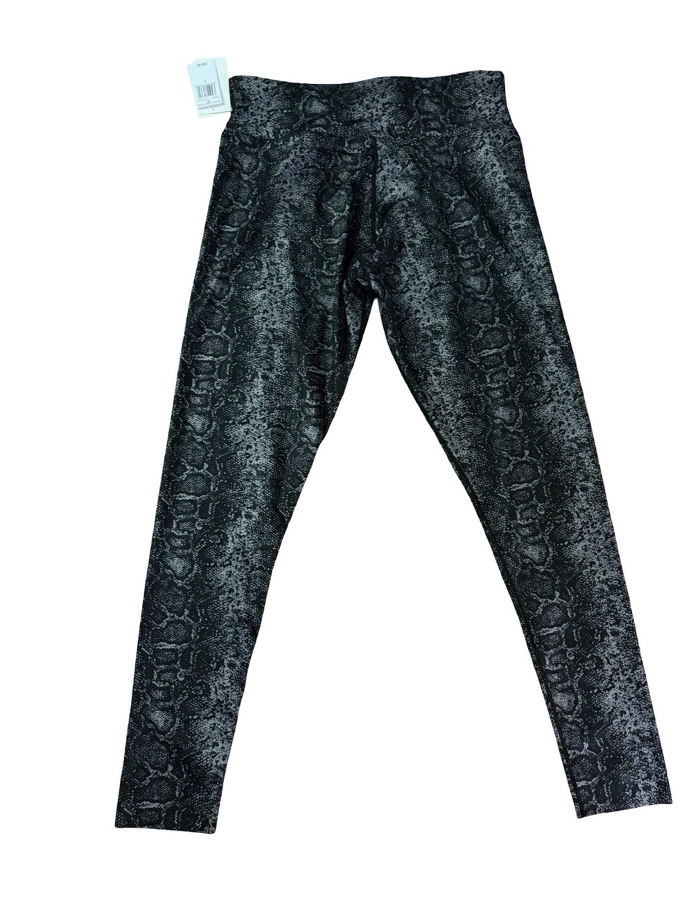 NWT Halston Studio Snake Print Leggings Women's L Black Gray High Rise - Picture 4 of 10